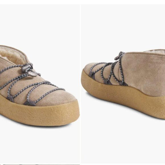 NEW Free People Snowdrop Micro Mukluk Bootsbootie shearling 1225 - Picture 3 of 7